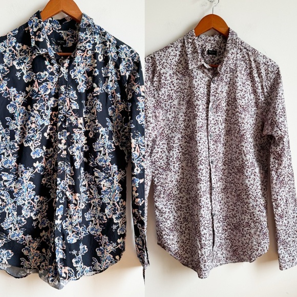 Paul Smith Other - Paul Smith PS Bundle of 2 Button Down Shirt Abstract Print Made in Portugal Sz M